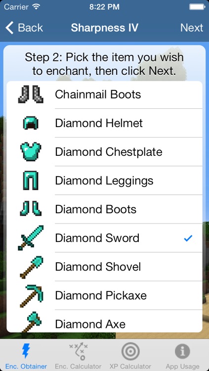 MCEnchant - The Best Enchanting Calculator and Guide for Minecraft! screenshot-3