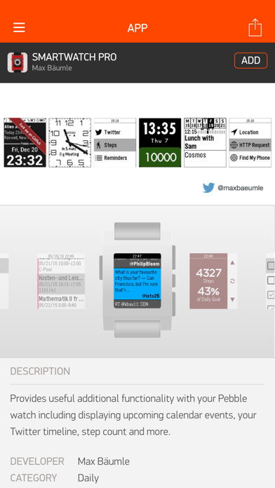 Smartwatch Pro for Pebble Screenshot