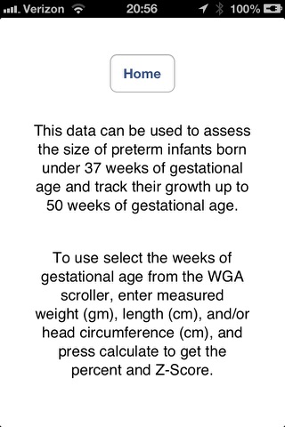 Neonatal Growth Chart 2013 screenshot 4