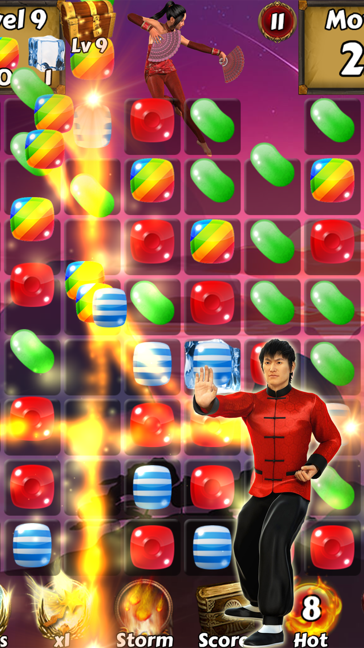 Kung Fu Candy Quest - Help Master Panda battle kungfu fighting warriors screenshot 4