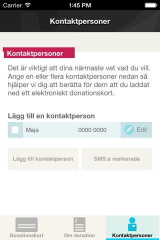 Digitalt Donationskort screenshot 4