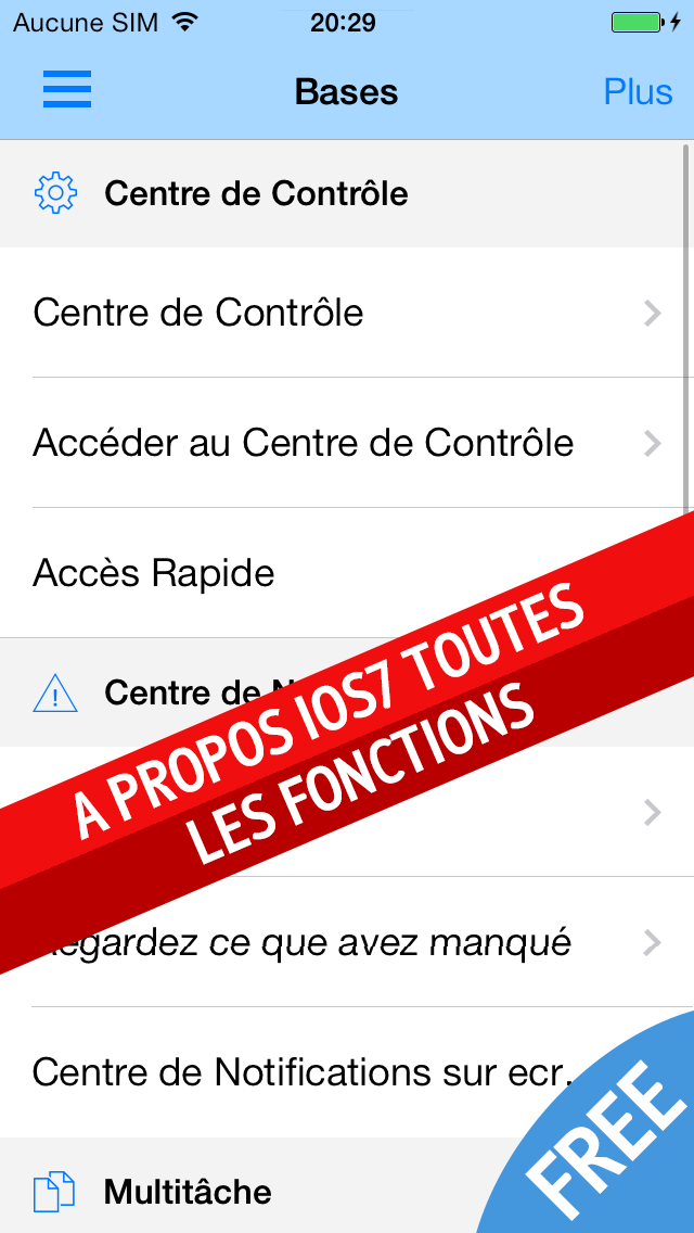 Screenshot #1 pour Free Guide for iOS 7 - How to use IOS 7