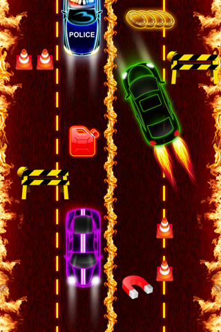 Nitro Neon Car Racing Police Pursuit Game screenshot 2