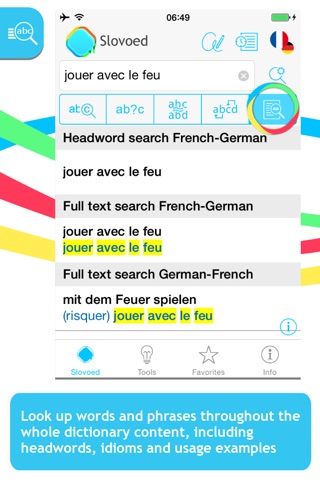 French <-> German Slovoed Classic talking dictionary screenshot 2