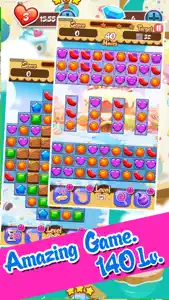 Gummy Fruit Sweet Deluxe mania : Match 3 Free Game screenshot #5 for iPhone