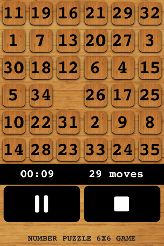 Number Puzzle 6X6 Slider Free screenshot 2