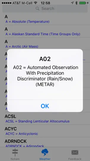 Скриншот Notam Helper на iPhone 4