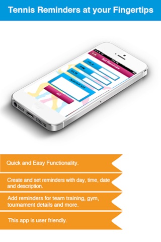 Tennis Reminder App - Timetable Activity Schedule Reminders-Sport screenshot 3