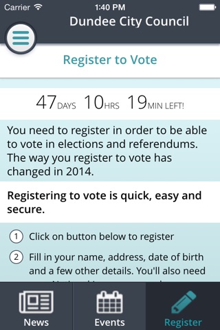 Dundee Voter Registration screenshot 4