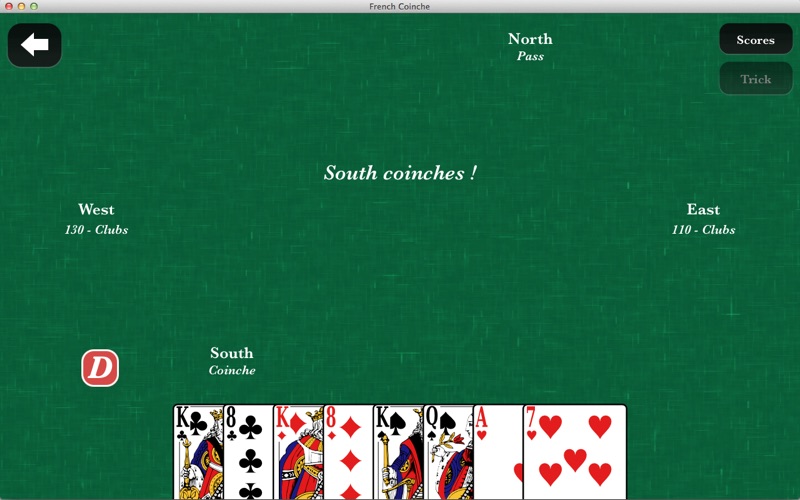 french coinche / belote contree iphone screenshot 4