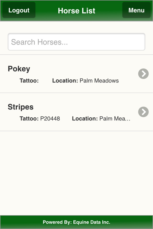 Equine Data - Owner Edition screenshot 2