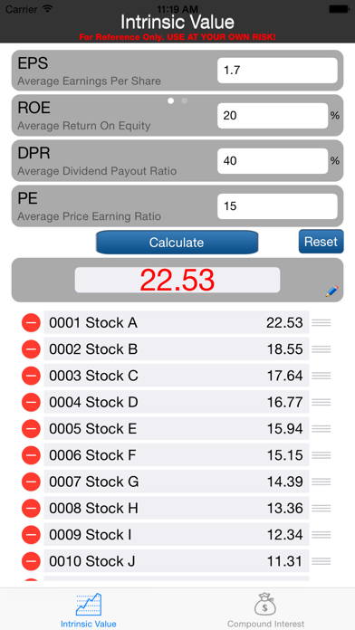 How to cancel & delete Stock Intrinsic Value from iphone & ipad 4