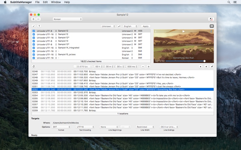 SubtitleManager screenshot