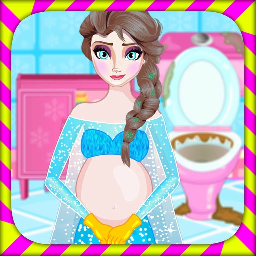 Pregnant Barbara Bathroom Cleaning iOS App