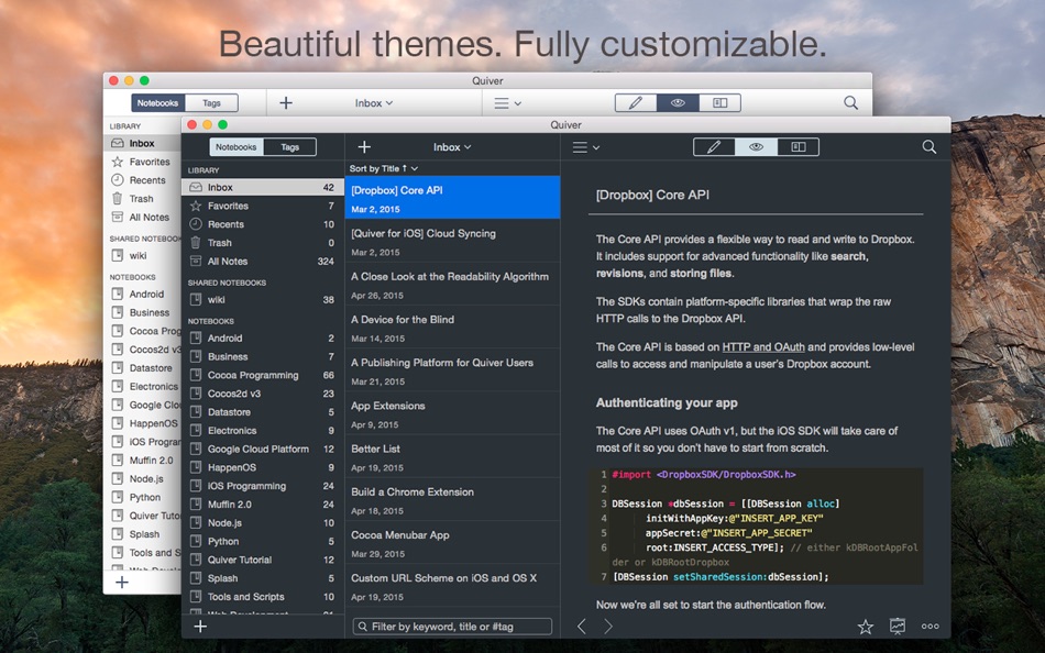 #1. Quiver - take better notes (macOS) 由: Yaogang Lian