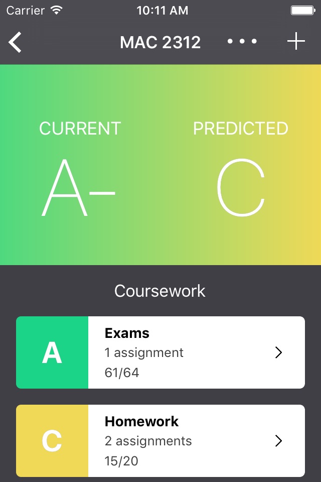 Gradient Grades – Grade Calculator screenshot 2