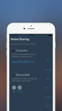 Home Sharing - transfer photo, video and file more easily in the local Wi-Fi network iPhone image 2