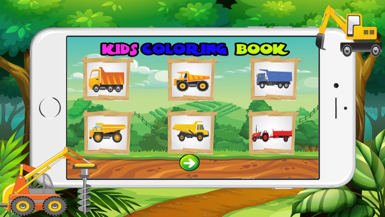 Coloring book of truck for children - Cars, Trucks and other vehicles