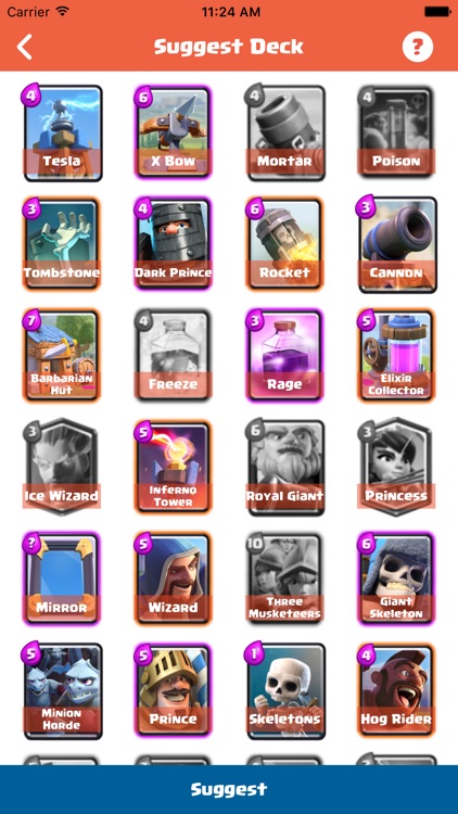 Deck Builder for Clash Royale
