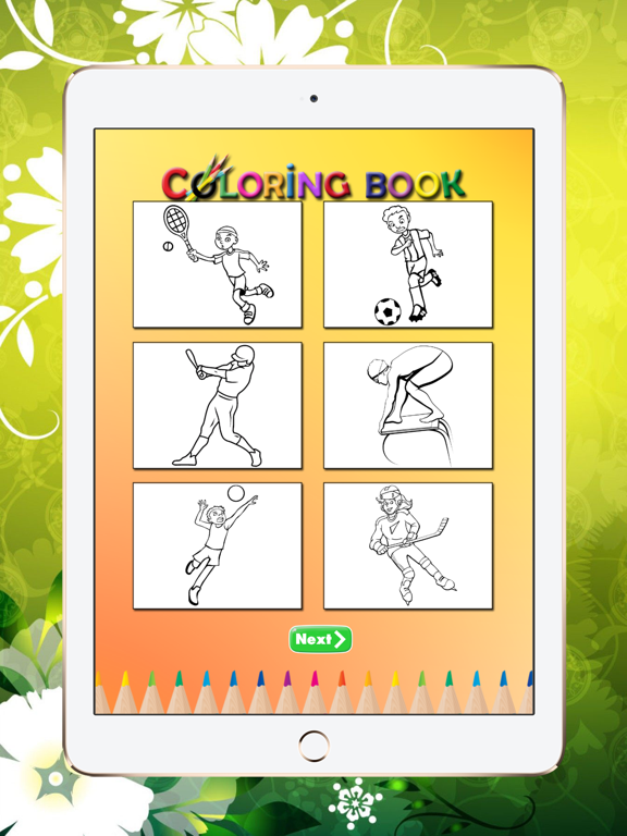 スポーツぬりえは：色に学び、アスリート、サッカー選手、テニスなどを描きますのおすすめ画像2