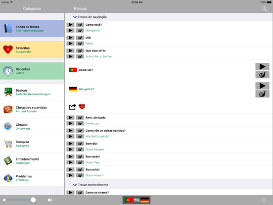 Screenshot #5 pour Portuguese / German Talking Phrasebook Translator Dictionary - Multiphrasebook