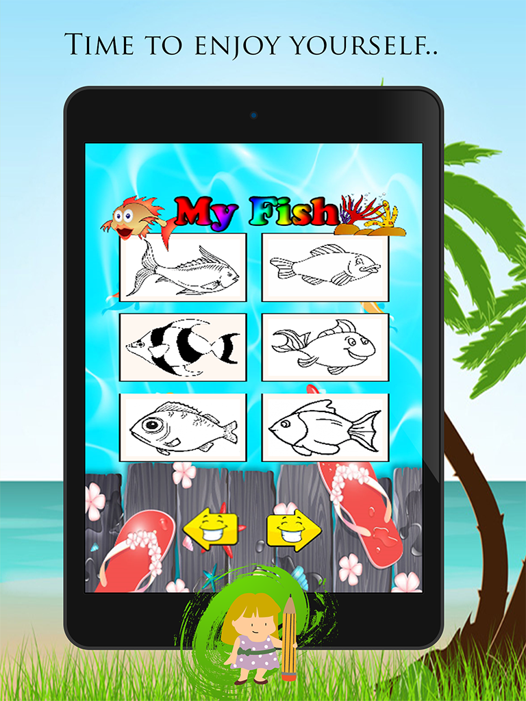 Fish Coloring Book For Kids: Drawing & Coloring page games free for learning skill screenshot 8