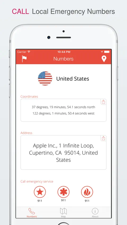 TripWhistle Global SOS - International Emergency Phone Numbers (911 etc ...