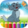 Cat and Animals Coloring Book - All in 1 Zoo Paint and Color Pages Game Free For Kids