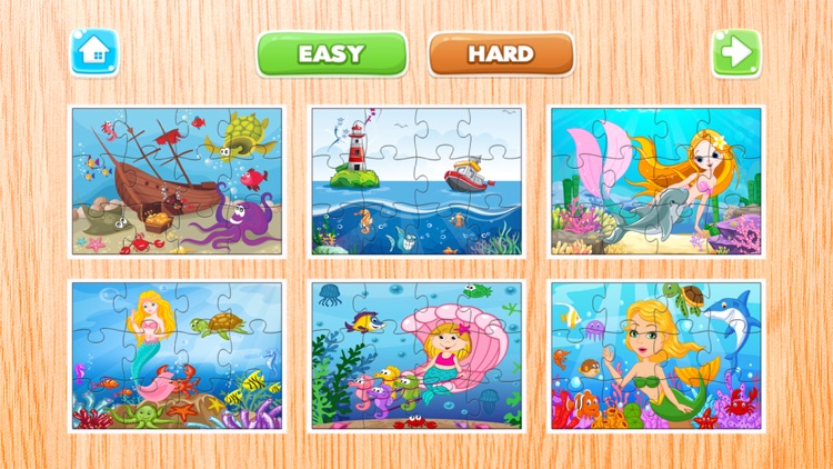 Mermaid Princess Puzzle Under Sea Jigsaw for Kids