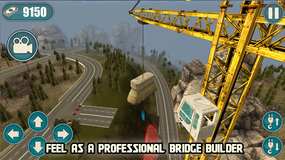 #1. Bridge Builder - Crane Driving Simulator 3D (iOS) 由: Tayga Games OOO