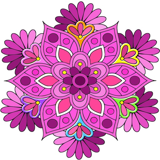 Mandala Coloring Pages Game For Girls - Adult Anxiety Stress Relief Color Therapy Anxious App iOS App