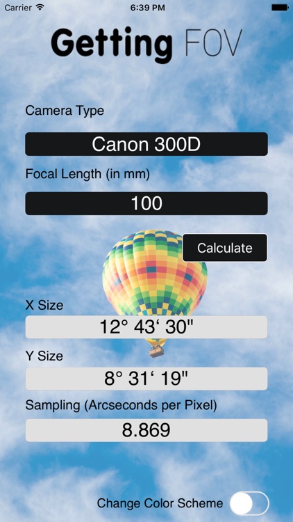 Getting FOV Calculator