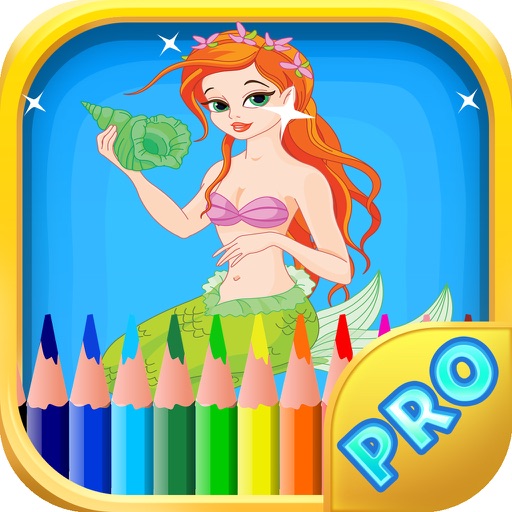 Mermaid Coloring Book For Girls - Coloring Book for Little Boys, Little Girls and Kids iOS App