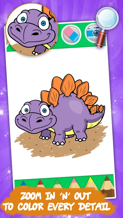 Screenshot #1 pour Dinosaures dessin et coloriage