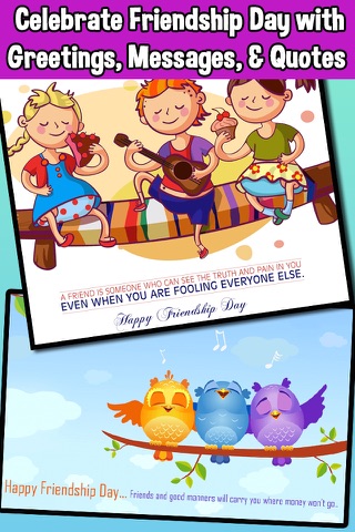 Happy Friendship Day Cards, Wishes & Greetings Free screenshot 2