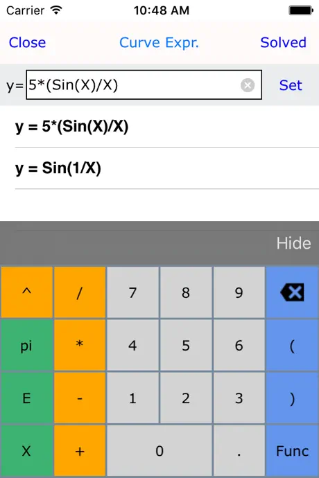 Curve Plot Graph Calc Lite