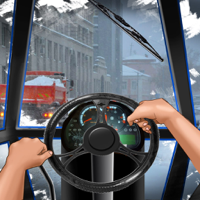 Drive Snowplow in City