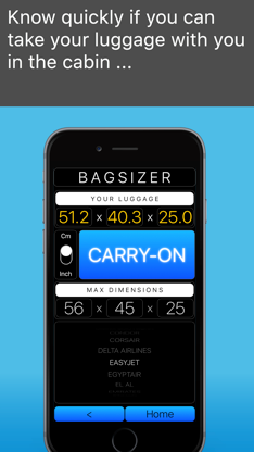 BagSizer screenshot 2