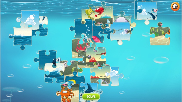 Finding Cute Fish And Sea Animal In The Cartoon Jigsaw Puzzle - Educational Solving Match Games For Kids