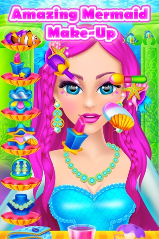 Mermaid Beauty Salon - Makeup & Makeover Kids Gameのおすすめ画像2