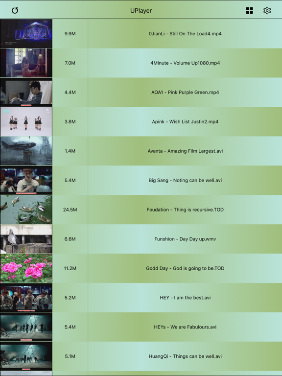 UVideoPlayer iPad screenshot 5 - Entertainment app