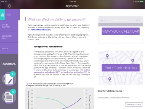 trymester – Ovulation Tracker/Calendar, Clinic Locator and Fertility Guide screenshot 2