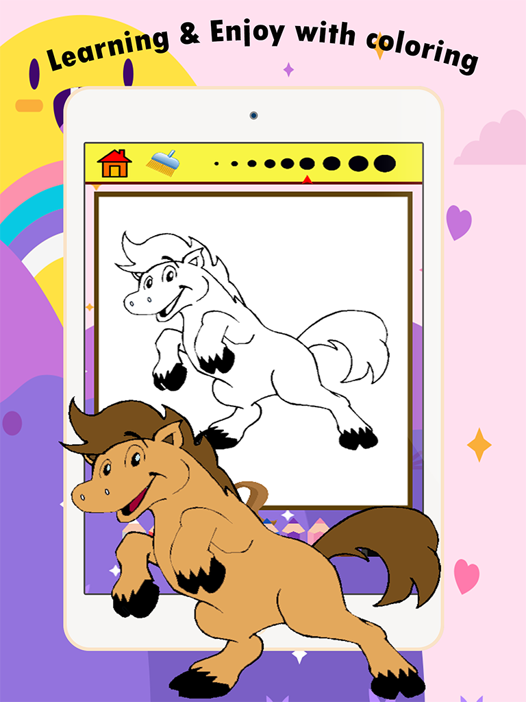 My Pony Coloring Book for children age 1-10: Games free for Learn to use finger while coloring with each coloring pages screenshot 8