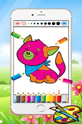 Game screenshot Собака и кошка Книжка-раскраска - All In 1 Рисунок краски и цвет игры для ребенка hack