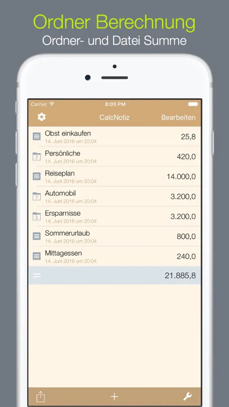 CalcNote = Rechner + Notiz screenshot 4 of 5