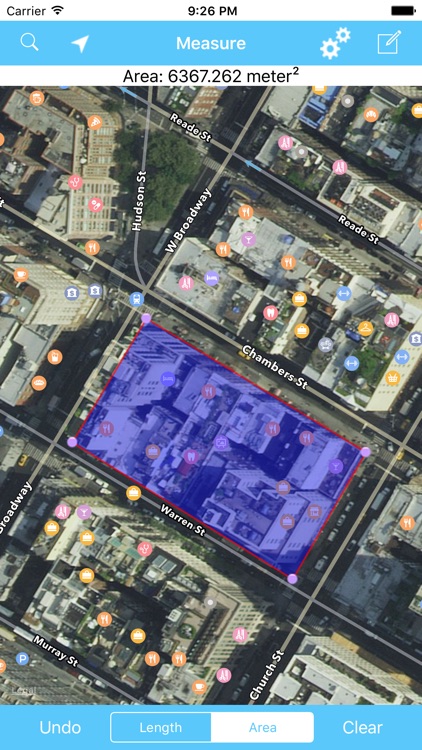 Map Measure - Distance and Area Polygons