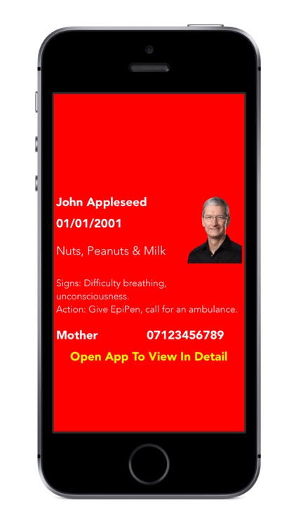 AllergyMe: Allergy Medical ID & Emergency Alarm