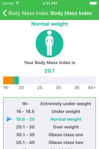 Health calculator: weight, BMI screenshot 3