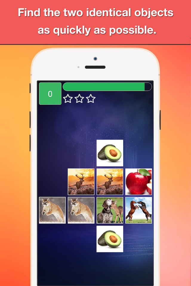 Find Double - Matching pair game with cute photos screenshot 2