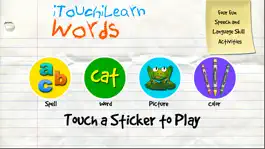 Game screenshot iTouchilearn Words for Preschool Reading, Spelling, Speech Skills apk